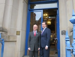 Michael Allchin, CEO & Assay Master with The Chancellor of The Exchequer, The Rt. Hon. George Osborne, MP