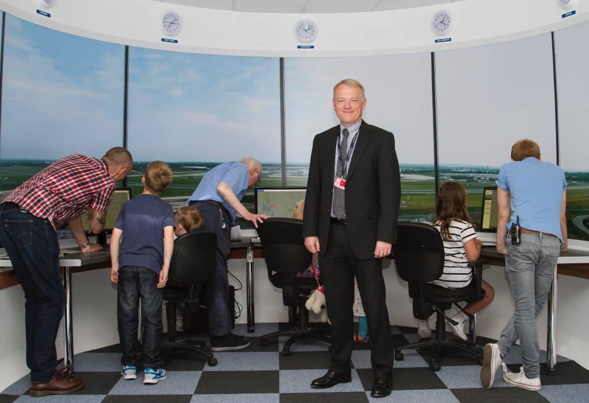 Richard Massingham, Head of Air Navigation Services, (ATC) at Birmingham Airport came to open the new Air Traffic Control experience yesterday at Birmingham’s newest family attraction at the Wonderful World of Trains & Planes.