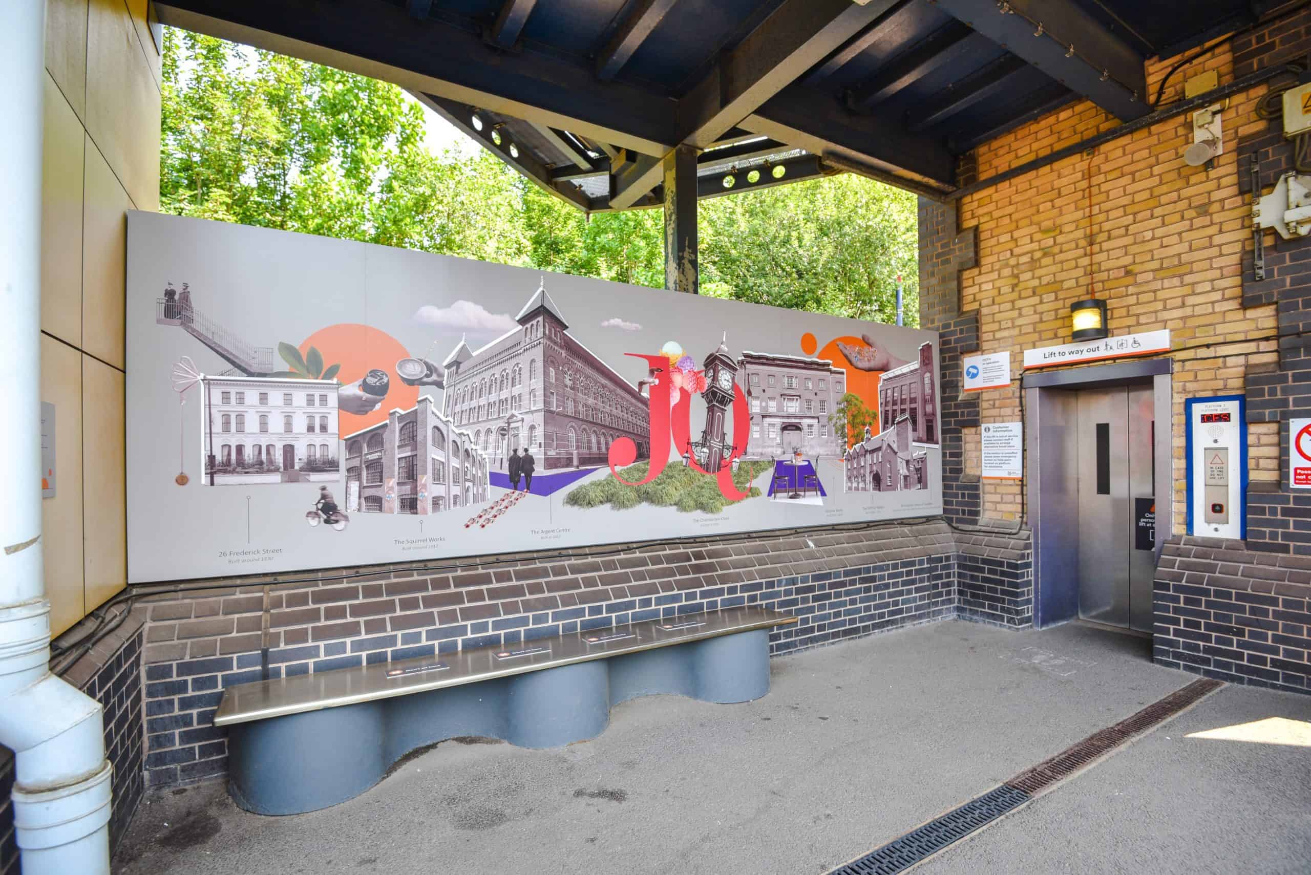 Jewellery Quarter station art mural