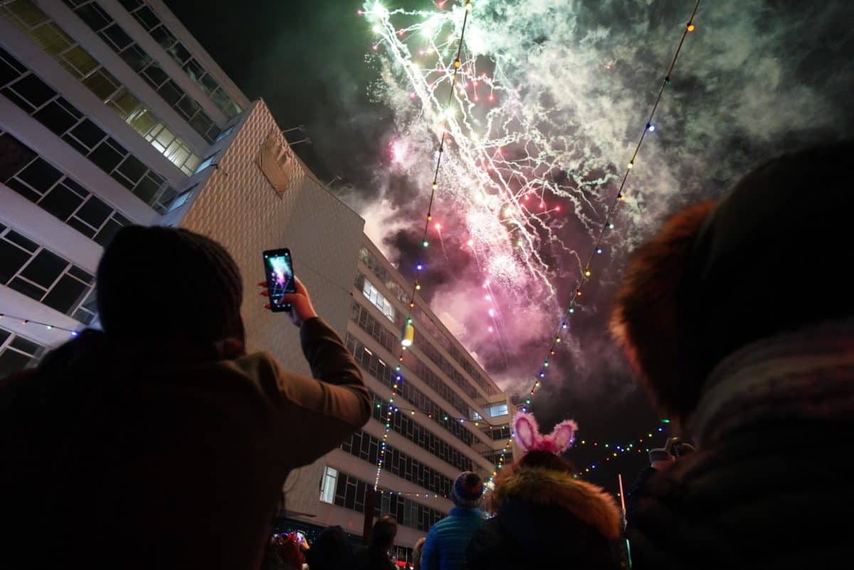 Jewellery Quarter Christmas Lights Switch On